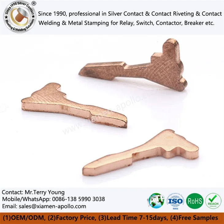Kupferstempelkomponenten für elektrische Schalter