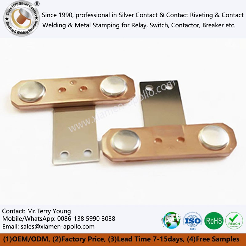 Flache bimetallische Nieten für DC -Schaltkreis Photovoltaikrelais