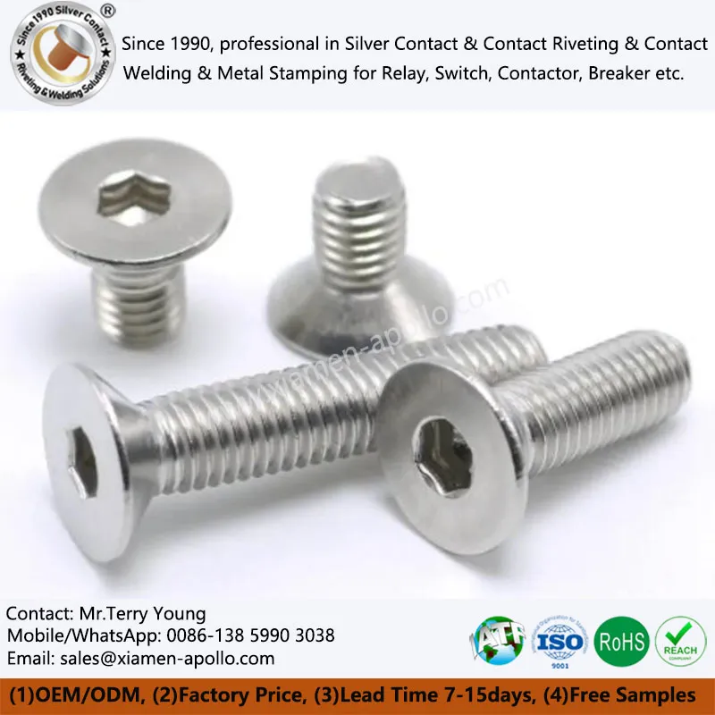 Sechskantmantel aus Flachkopf Edelstahlschrauben