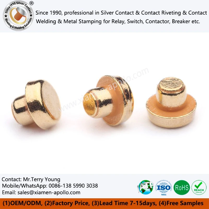 Bimetal Contacts with Au Plated