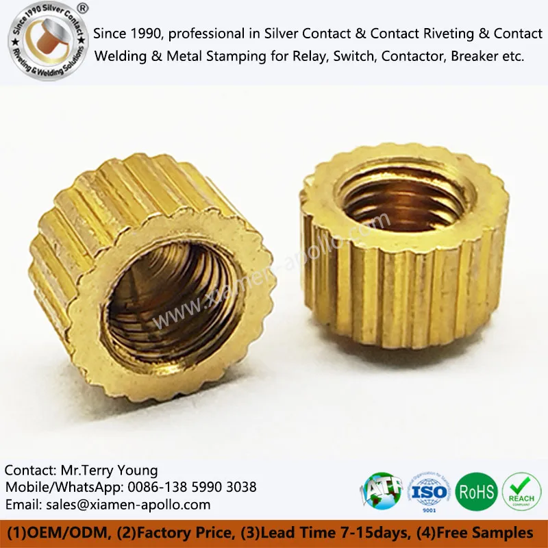 Gerändelte Sechskantmutter