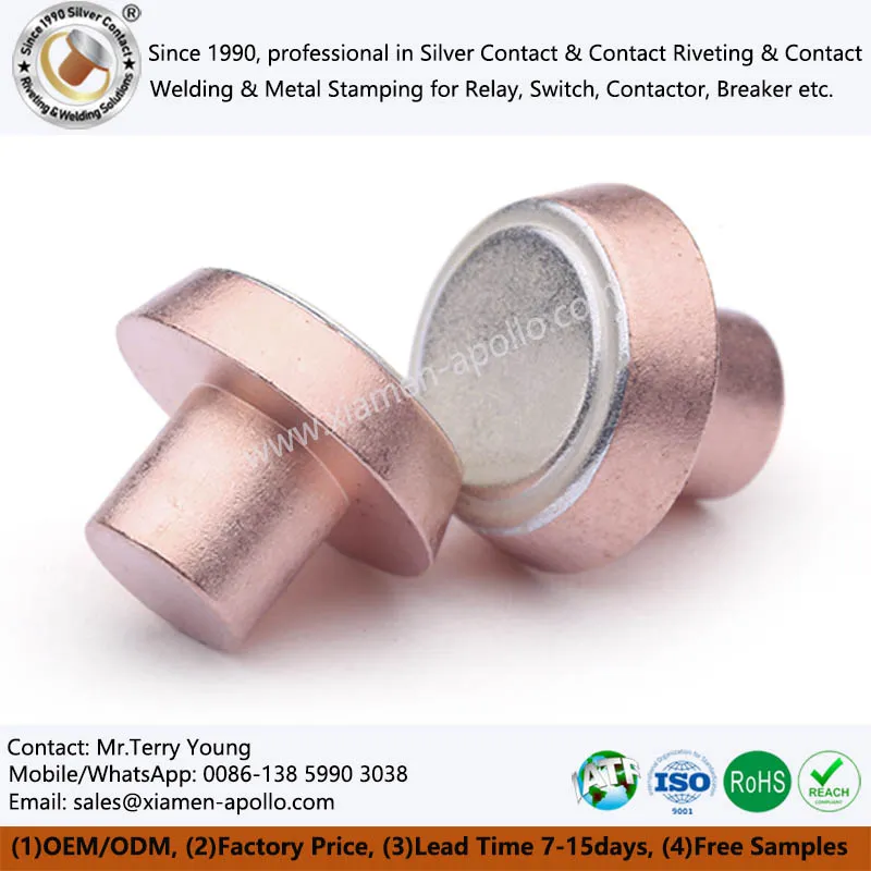 Bimetalkontaktnieten für magnetische Verriegelungsrelais