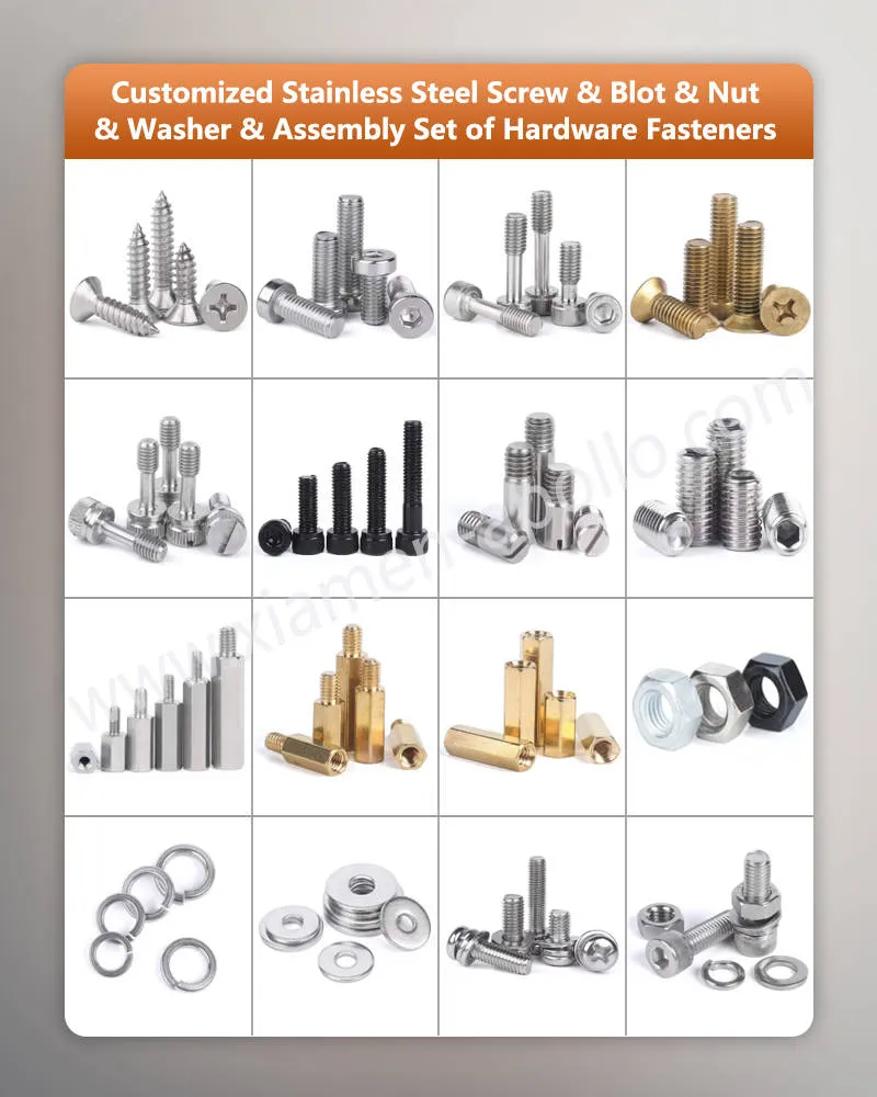 Customized Stainless Steel Screw Blot Nut Washer Assembly Set of Hardware Fasteners Customized Stainless Steel Screw Blot Nut Washer Assembly Set of Hardware Fasteners