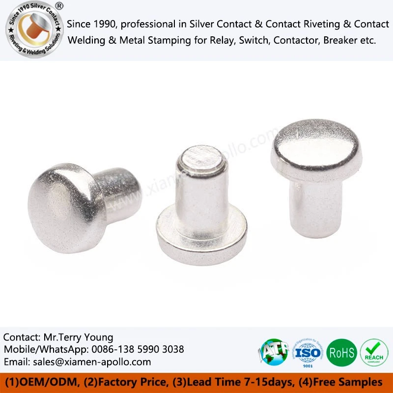 Solid Silver Contact Rivet (2)